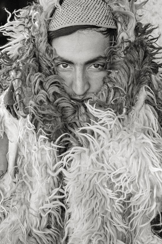 Torben Huss, "Young man with a sheepskin." Afghanistan, '60s